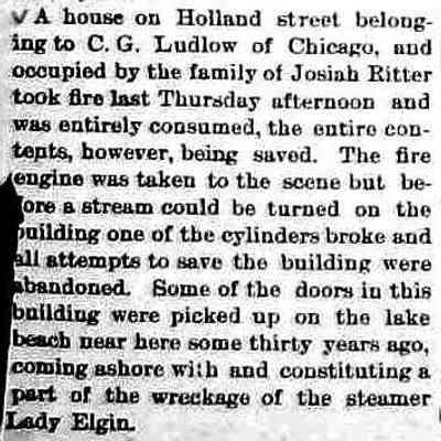 cr1895020101LudlowHouseOnHollandStreetBurns.jpg: C.G. Ludlow, Josiah Ritter, Lady Elgin