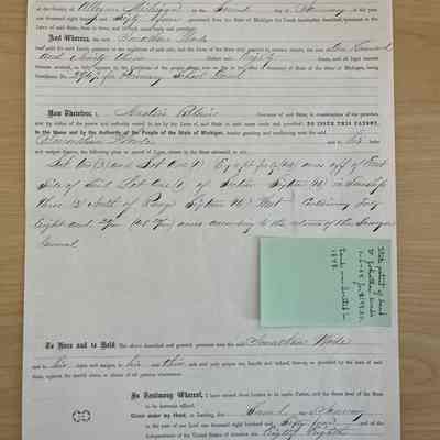 State patent of land to Johnathan Wade for Primary School Land