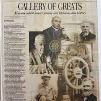 Gallery of Greats newspaper clipping