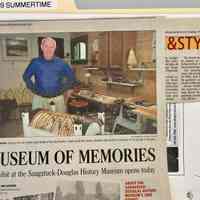          Holland Sentinel 24 May 2009; Article with picture of Arnold Shafer and his 1/8 scale model of the Big Pavilion
   