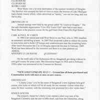          ArtLaneTextPage5.jpg 529KB; CLUB HOUSE
CLUB HOUSE
SCORE CARD
West Shore was a favorite destination of the summer residents of Douglas.
The families who escaped the heat of cities to enjoy the breezes of Lake Michigan had a handy course which, while advertised as 