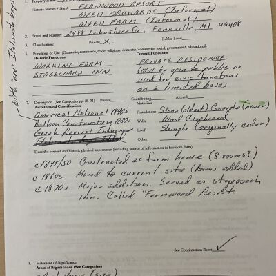 National Register Preliminary survey