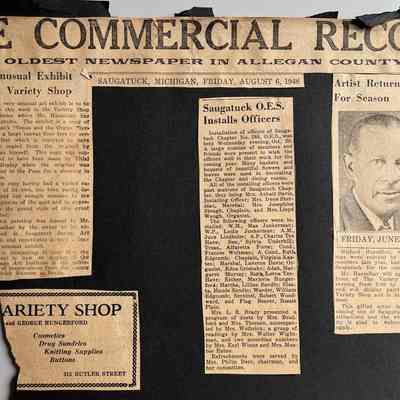 5. Collage of newspaper clipping
