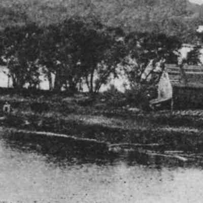 circa1920.jpg 315KB: Possibly the same building viewed from upriver. Provided by James T. Faasen, Sept. 2024