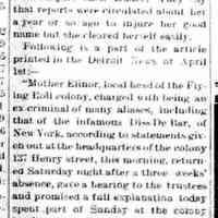          cr1907040501MotherElinor-Isrealites.jpg; Follow up story about leadership conflicts in a House of David faction
   