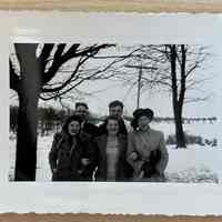          Written on back: Front row Bessie Rinninger, Donna Beery. Back row Willard Beery, Harold Beery, Margie Millar
   