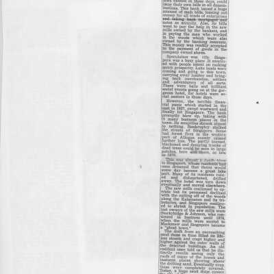 Old Dollar Bill at Bank Here Revives Picturesque Story, no date, author, or publisher: part 2 of 2