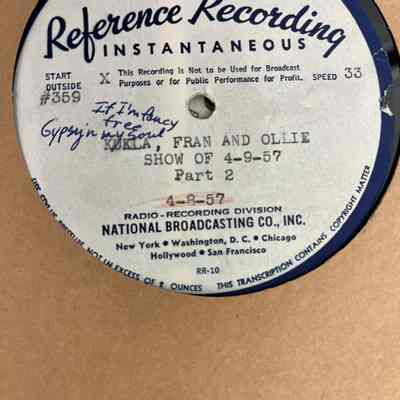 Disk j Side 2 - KUKLA FRAN AND OLLIE - Part 2 - 4/9/57