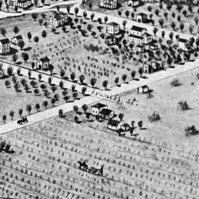 Schumann farm birdseye.jpg 325KB: from Joseph Warner bird's-eye of Saugatuck, 1907, 2021.103.11