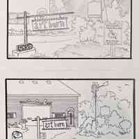          two versions of the Art Barn card
   