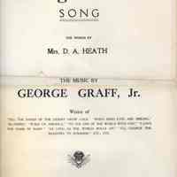          SaugatuckSongCover.jpg; May Heath - Song Writer

May Frances Heath loved to write. She wrote her book on the history of Saugatuck; she served for 17 years as the local correspondent for the Grand Rapids Press-resigning from this role in March 1940; she took correspondence courses on writing to hone her skills. She also wrote at least three songs heralding the town she loved. The first we know of was written for the Woman's Club and sung at the club meeting 18 Jan 1907 which was held at the home of May's Aunt Jessie Leland. The tune is the old favorite 