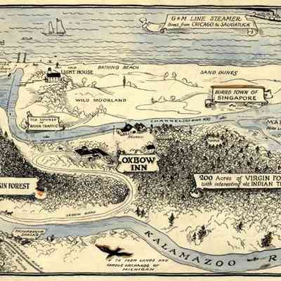 Ox Bow Bend showing location of Artist Colony