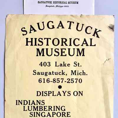 Saugatuck History Museum poster and letterhead