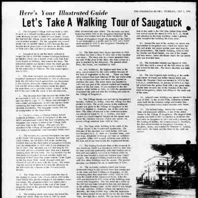Walking Tour, Saugatuck, 1976
