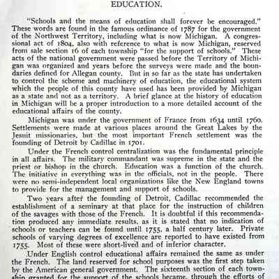Allegan Co. education 1907