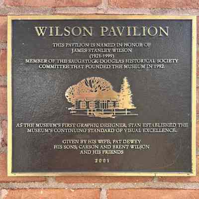 Wilson Pavilion plaque, Feb. 2024