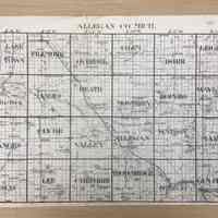 Allegan County Map 1956 Hixson