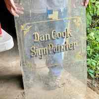 Dan Cook Sign Painter glass windowpane