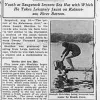          Sheridan_diving_hel_story.jpg 499KB; A clipping of this story is in the People file, Sheridan Family folder - Digital file on Jack Sheridan Drive 2021.72.02
   