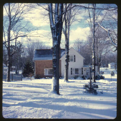 Page K Landscapes and Buildings 1. and 2. "Turner Corner" house in snow, see also J13 and 15. Feb 72