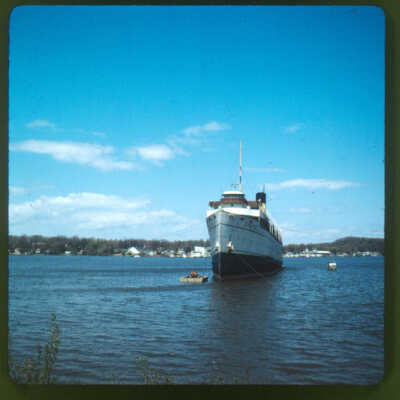 Page O, 3. Keewatin moored in river