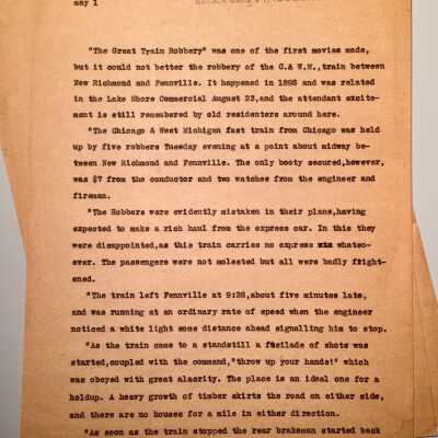 Train Robbery account 1895