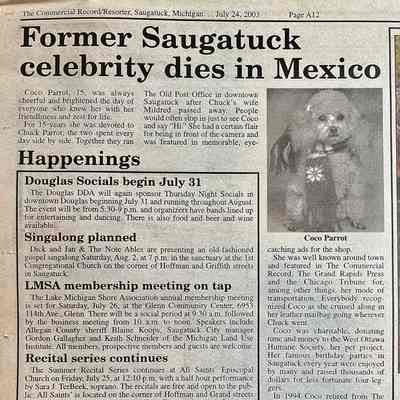 Coco Parrot's obituary