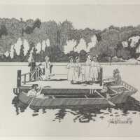          Drawing of the chain ferry
   