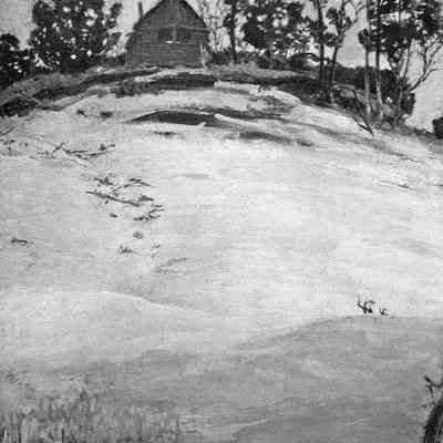 bhmbCrowsNestPainting.jpg 274KB: Painting of the Crow's Nest cottage by Thomas Eddy Tallmadge, oil on canvas, circa 1931, collection of the Saugatuck Woman's Club