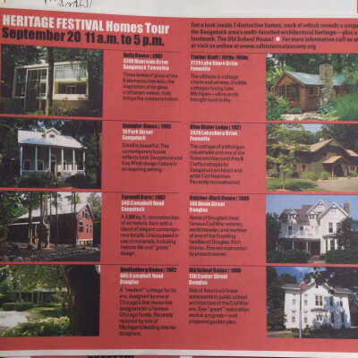 inside of tri-fold ticket that shows the tour locations
