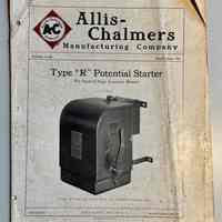          J. Brochure from Allis-Chalmers Manufacturing Company, Milwaukee, Wisconsin, about type 