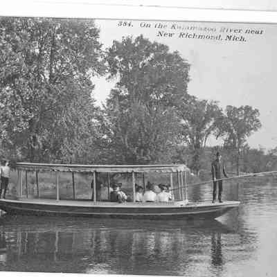 WaterTaxiNewRichmond.jpg 1.2MB digital scan of postcard: 384 On the Kalamazoo River near New Richmond, Mich