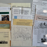          Collection of Presbyterian Camps newsletters, mailings and schedules from circa 1996 to 2008; Photocopies of Westminster Lodge map and Camp Gray dining room, map of New Richmond to Saugatuck canoe trip; photocopy of Langton's 1987 camp history with 1988 note from Ted and Dottie Shaw; photocopies of biographies of Ted and Dottie Shaw and Dixie Elder from unknown publication but likely 