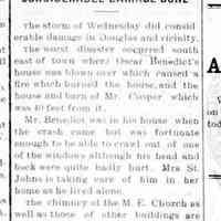          cr1906112307BenedictHouseHitByStorm.jpg; Oscar Benedict - 1836-1907 Civil War Vet, died in Grand Rapids; Mrs. St. Johns
   