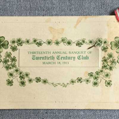 Twentieth Century Club program from the 13th Annual Banquet, 1913