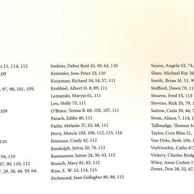 Index of artists: List of artists works