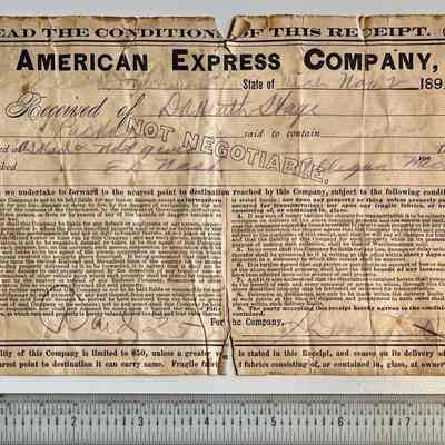 I. American Express Company receipt