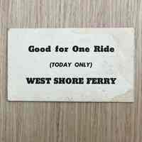 West Shore Ferry daily ticket