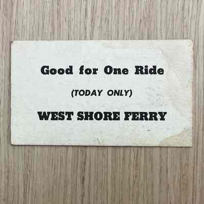 West Shore Ferry daily ticket