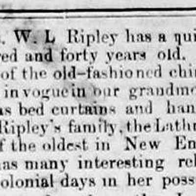 cr1880042301MrsWLRipleyHas140YrOldQuilt.jpg: W.L. Ripley's 140 year old quilt