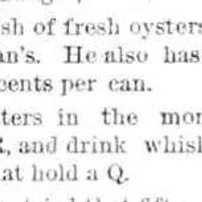 cr1880091001DietaryAdvice.jpg: Fresh oysters at R.F. Kleeman and sharp reply likely from CR editor Lena Woodall