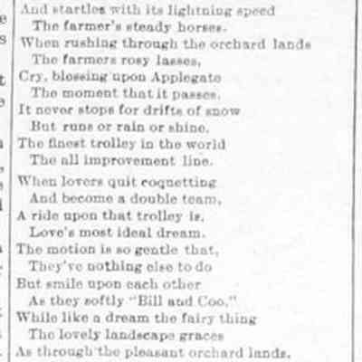 cr1908070301ApplegatesTrolley-AlexanderThomson.jpg: Alexander Thomson praising Applegate's attempt to bring a railroad to Saugatuck