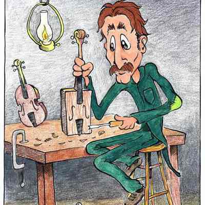 He Heard Music in the Woods: John Wheeler left Ireland as a young man during the Great Famine, to work in New York, then Chicago. In 1853 he crossed Lake Michigan to become a carpenter at Singapore, the lumber town at the mouth of the Saugatuck harbor. Here he helped build the houses and furniture needed for mill workers. His specialty was interior finishing and furniture building. All his life he was awestruck by the many of varieties of beautiful wood found in the nearby forests. He made his own furniture and when he moved his family to Saugatuck, he became a seller of wood shingles, a furniture builder, the village ferryman, and violin maker.

He sought to build the perfect house. Being the son of an Irish architect-house builder and the father of four daughters, Wheeler built one of the largest wooden houses in the village at the time. It was a tall L-shaped house with a corner tower in the fashionable Italian villa style, with 18 rooms and with views of the river and Mt. Baldhead. It was here that one of the Wheeler daughters was married on July 3, 1882. Later, the Wheeler girls turned this house into one of Saugatuck's very first "bed & breakfasts."

His violin was his constant companion, and he was known in his day as the village fiddler and concertina player, providing the village with Irish songs, stories, and wit. Using local wood, he sought to build the perfect fiddle - one of his best known being an odd-looking rectangular example that sounded like a violin. In 1892 he began production of what he said would be one thousand violins. No one knows how many still exist.