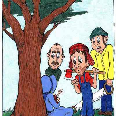 Under the Treaty Tree: One morning in 1896 the fair-complexioned and blue-eyed May Heath looked out of her kitchen window and saw the tree cutting crew, armed with axes and cross-cut saws, marching down Holland Street. A line of fallen trees marked their progress.

She was aghast - they were approaching the old "treaty tree"! She grabbed her baby and went running out of the house, confronting the cutters just as they were preparing to attack the giant white oak.

Said Mrs. Heath: "Gentlemen: Not the treaty tree - the tree under which  William Butler made his personal treaties with the Indian chiefs in the 1830s. We will not destroy Saugatuck's history!"

And the tree cutters replied: "Madam, the village council has ordered that this tree come down for street widening, so down we will take it."

Mrs. Heath; "My husband is on the council. He said nothing about removing this tree."

And the tree cutters replied: "It doesn't matter, Madam, the tree comes down - now."

Not to be deterred, with baby in lap, Mrs. Heath sat herself down at the foot of the Tree, refusing to budge. The tree cutters, calculating that she would need to return to her kitchen, stood to the side, waiting. It was a standoff.

By noon she had not gone - but her baby was beginning to demand dinner and the cutters saw an opportunity.

The tree cutters: " Will you be going indoors to fix dinner for your husband and baby?"

Mrs. Heath: "My husband can fix his own meal ... "

And then she did something shocking for the 1890s: There beneath the tree, in plain public view of the workmen and anyone else who might pass by, she breast fed her baby - announcing that she would not be moving for the rest of the day.

The shaken tree cutters cleared off. The tree still stands on Holland Street.

***
Some background about this story copied from http://sdhistoricalsociety.net/research/SDHSWeb/MFH/May2010MFHArticle.htm

May Heath Saves the Treaty Oak

One of the many "legends" of May Heath is the story of how she saved the Saugatuck Treaty Oak from being cut down by a crew of workmen.

The Treaty Oak still stands at the corner of Holland and Francis in Saugatuck, and was the reputed site of an agreement between the local Indians and Saugatuck founder William Butler in the 1830s.

In about 1896, May and Doc lived at the corner of Butler and Francis streets with their infant daughter Gladys. May had a good view out the kitchen window and saw the cutting crew coming down Holland, leaving stumps in their wake.

May grabbed up her baby and rushed out to defend this living bit of village history. She placed herself in front of the tree and would not let the men approach it. After several hours the workmen felt that the hungry infant would break the impasse. Surely she would go home to feed the child? To their great dismay, this prim Victorian lady proceeded to breast feed the child in that public place, announcing that she would not move for the rest of the day. The workmen knew they had been defeated and they departed. May saved the tree for us to enjoy today.

Although her great-grandchildren had never heard the tale, May personally told the story to several people including former Allegan County Historical Society chair John Pahl.