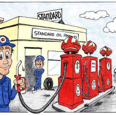 Two Brothers: It was 1938. Millions of young men and women were unsettled about their lives. America was still experiencing the economic collapse called the Great Depression, and war was on the horizon in Europe.

Into this setting two Douglas boys, Orville and Stephen Millar introduced a gasoline station, in response to the public's passion for the automobile.

The location was perfect - the Douglas end of the new bridge. The age-old Douglas-Saugatuck swing bridge had been removed and replaced by a modern bridge for a new highway called U.S. 31.

Indeed, the station was proof that the new age of travel had arrived - offering not only to "fill-it-up, sir?" but lubrication, tire sales, and general repair. It was the day when "service station" meant service; windshield washing, oil check, air pressure check for the tires, a ladies restroom, a Coca-Cola machine - and even a credit purchase plan. The records show that some people who got a "fill-up" did not pay up.

The square building was of cream-colored glazed brick and with a large display window. Lubrication took place on an outdoor hoist. Three handsome pumps, including one of the new "computing" types, were surrounded by modern lighting for nighttime service. The brothers became local heroes.

But World War II ended the venture. Only a few weeks after the Japanese attack on Pearl Harbor in December of 1941, the brothers informed the Standard Oil Company that "we are resigning our position as operators of this station." Soon tires and gasoline were rationed. The once-busy Highway 31 Bridge was deserted except for trucks and busses and "essential" cars.

Stephen enlisted in the U.S. Navy and Orville in the U.S. Army. Both returned home in Douglas - Stephen to work for Chris Craft and Orville for Baker Furniture.