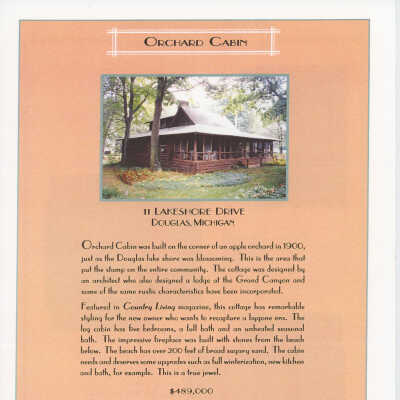 Orchard Cabin Sale Brochure