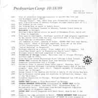 Presbyterian Camp 10/18/1998