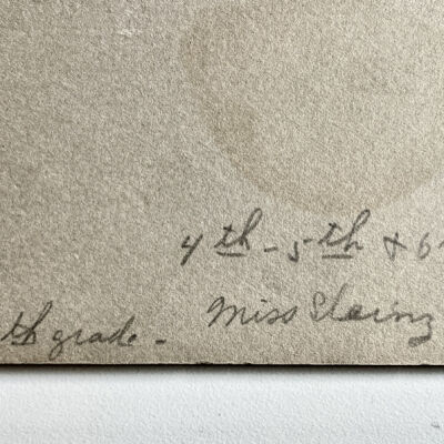 notes on back of calendar.