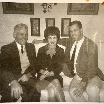 Photo of Roderick and Marguerite French with unidentified man.