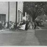 Douglas Street Scene, Catholic School corner of Spring and Center